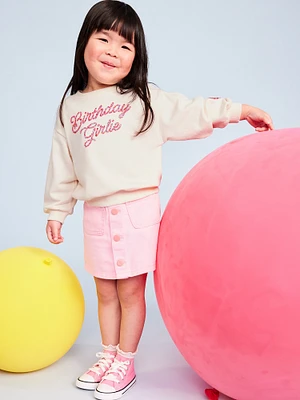 Birthday French-Terry Graphic Sweatshirt for Toddler Girls