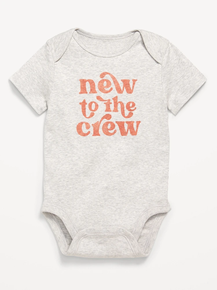 Unisex Short-Sleeve Bodysuit for Baby