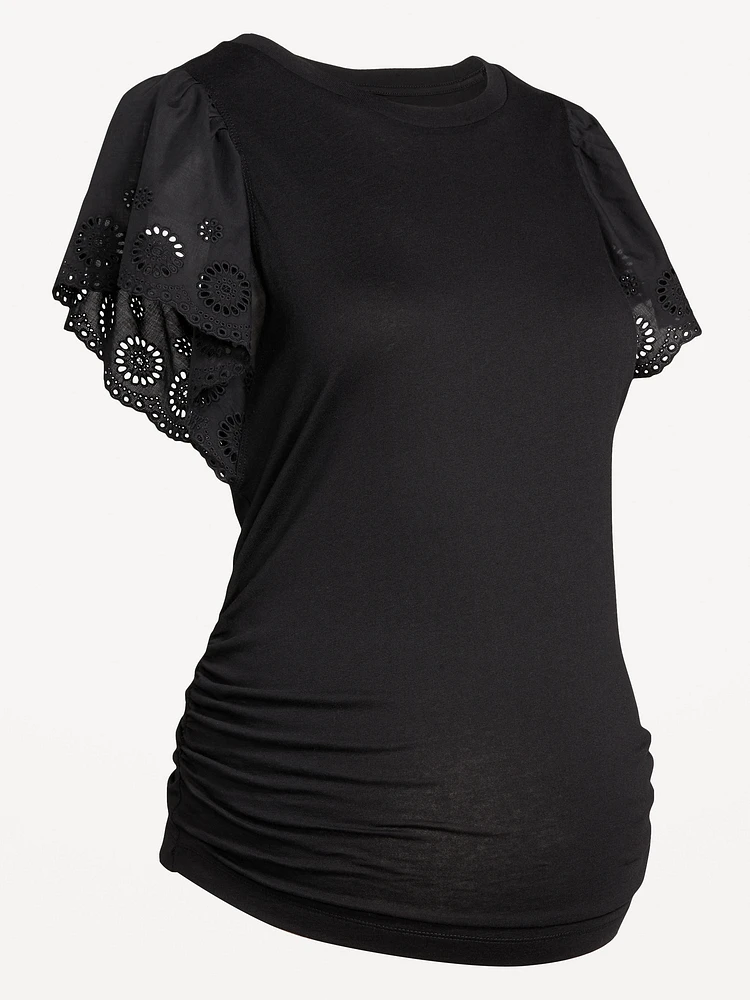 Maternity EveryWear Flutter Sleeve Top