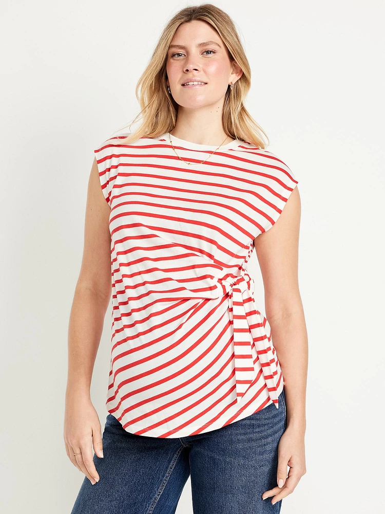 Maternity EveryWear Side-Tie Top