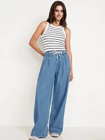 High-Waisted Super Wide-Leg Drapey Jeans