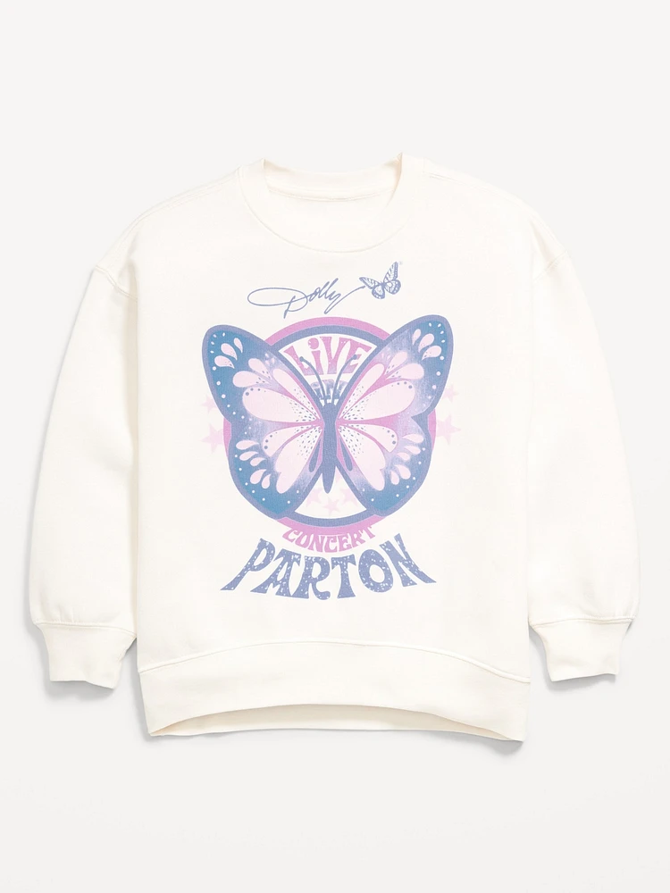 Dolly Parton Oversized Graphic Sweatshirt for Girls