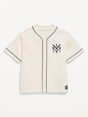 Oversized Fleece Baseball Shirt for Boys