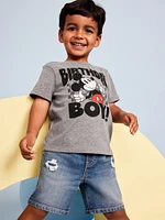 Disney Birthday Mickey Mouse Graphic T-Shirt for Toddler Boys