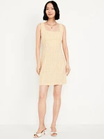Linen-Blend Mini Dress