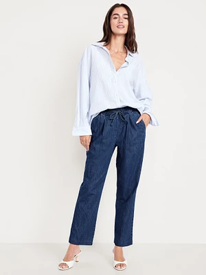 High-Waisted Billie Straight Ankle Trouser