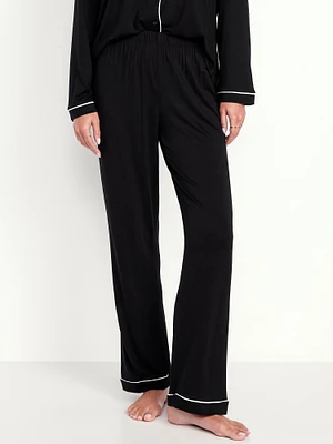 Mid-Rise Knit Jersey Pajama Pant