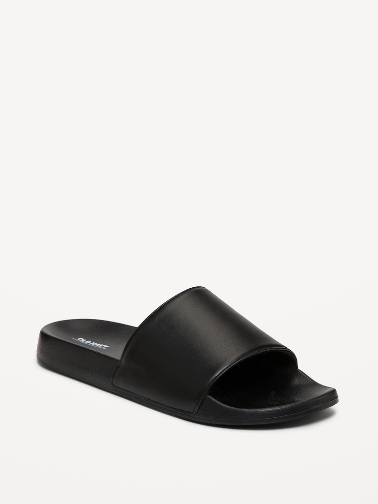 Faux-Leather Slide Sandals for Men (Partially Plant-Based