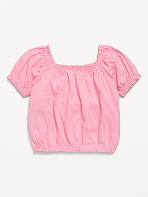 Short-Sleeve Bubble Top for Toddler Girls