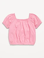 Short-Sleeve Bubble Top for Toddler Girls
