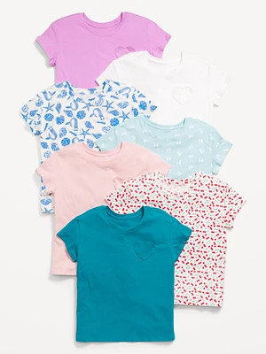 Softest Short-Sleeve Variety T-Shirt 7-Pack for Girls