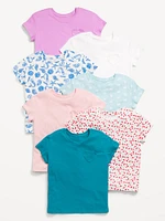 Softest Short-Sleeve Variety T-Shirt 7-Pack for Girls