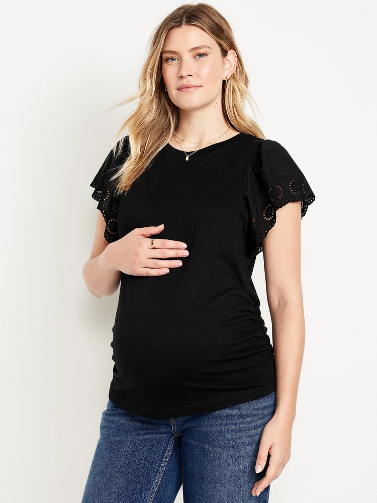 Maternity EveryWear Flutter Sleeve Top