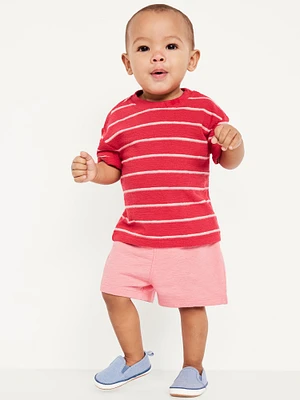 Short-Sleeve Jacquard-Knit T-Shirt and Shorts Set for Baby