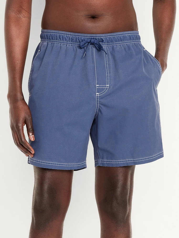 Solid Swim Trunks - 7-inch inseam