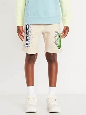 inecraft Knee Length Fleece Jogger Shorts for Boys