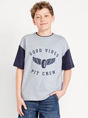 Oversized Short-Sleeve Graphic T-Shirt for Boys