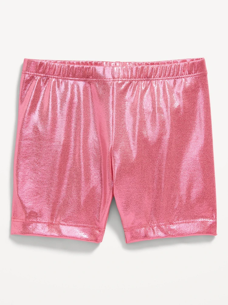 Shiny Biker Shorts for Toddler Girls