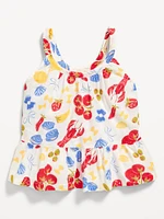 Printed Cami Peplum Top for Toddler Girls