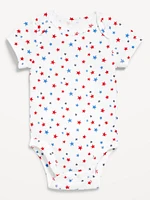 Printed Short-Sleeve Unisex Bodysuit for Baby