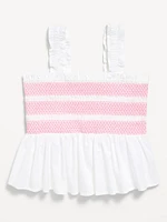 Smocked Peplum Tank Top for Girls
