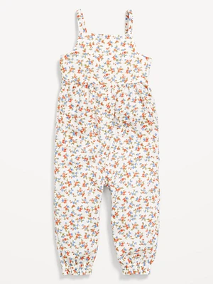 Printed Sleeveless Pocket Jumpsuit for Baby