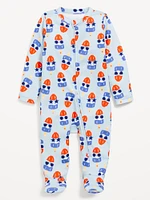 Printed 2-Way-Zip Sleep & Play Footed One-Piece for Baby