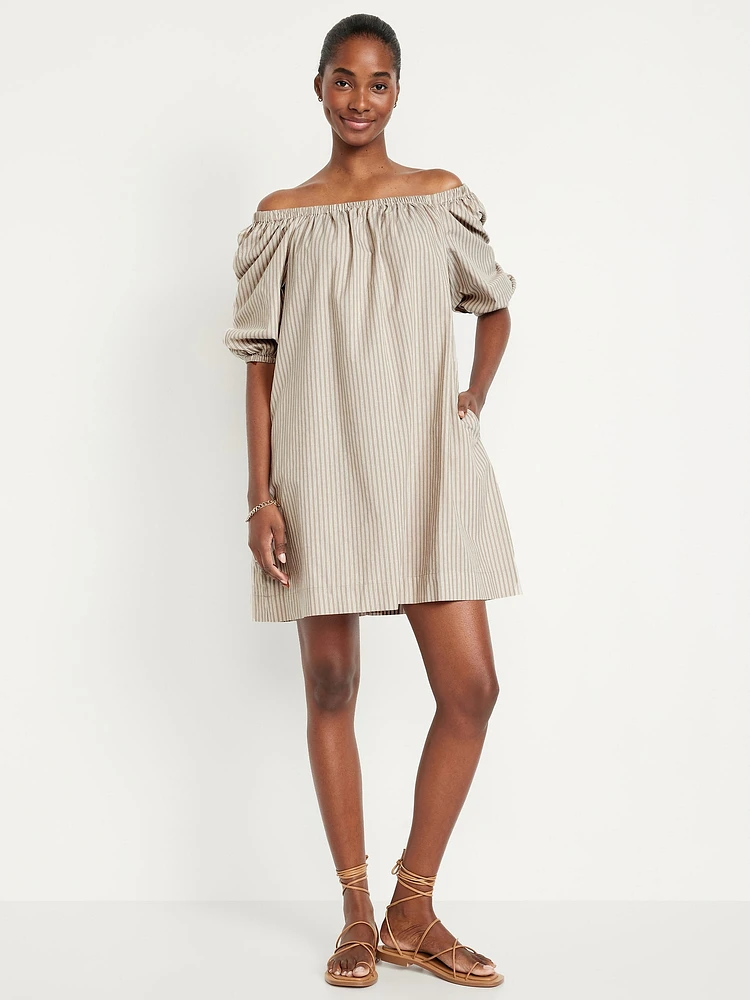 Striped Mini Swing Dress