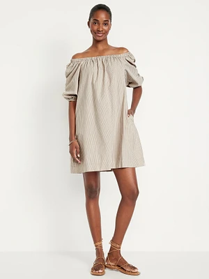 Striped Mini Swing Dress