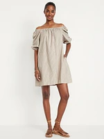 Striped Mini Swing Dress
