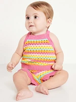Crochet-Knit Tank Top and Shorts Set for Baby