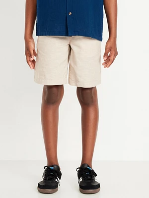 Knee ength inen-Blend Shorts for Boys