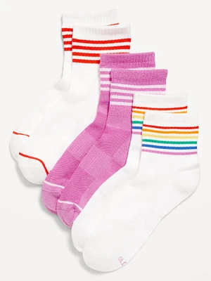 Athletic Quarter Crew Sock 3-Pack for Women