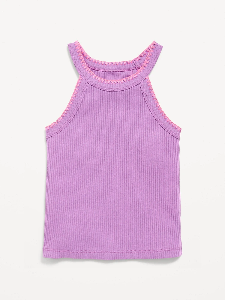 Fitted Halter Tank Top for Toddler Girls