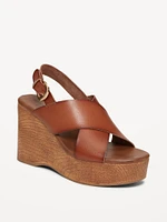 Crisscross Wedge Sandals for Women