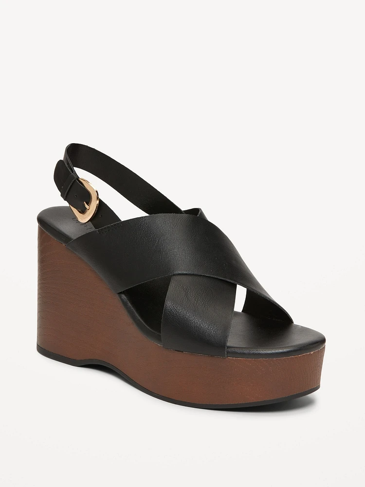 Crisscross Wedge Sandals for Women