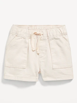 Pull-On Twill Utility Shorts for Baby