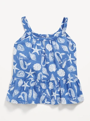 Printed Cami Peplum Top for Toddler Girls