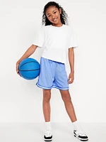 High-Waisted Mesh Basketball Shorts for Girls