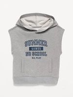 Dynamic Fleece Oversized Sleeveless Hooded Sweatshirt for Toddler Boys