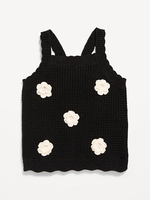 Applique Sweater-Knit Tank Top for Toddler Girls