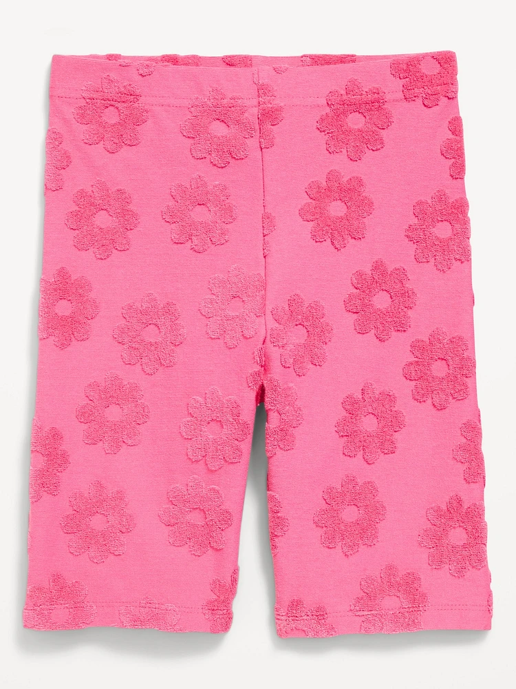 Long Towel Terry Biker Shorts for Girls