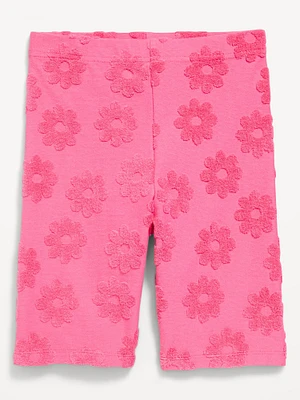 Long Towel Terry Biker Shorts for Girls