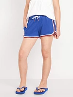Dolphin-Hem French-Terry Cheer Shorts for Girls