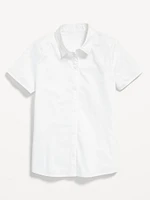 School Uniform Short-Sleeve Poplin Shirt for Girls