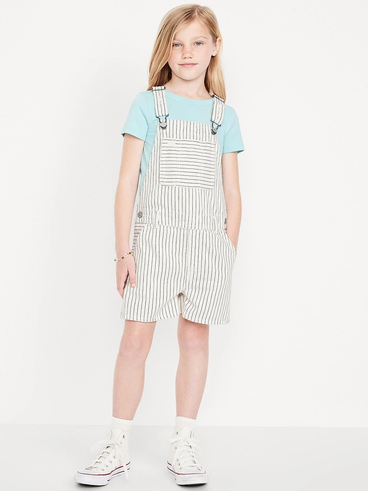 Printed Baggy Jean Shortalls for Girls