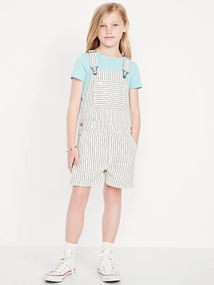 Printed Baggy Jean Shortalls for Girls