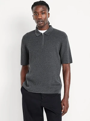 Short-Sleeve Sweater-Knit Polo
