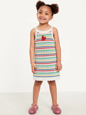 Sleeveless Sweater-Knit Dress for Toddler Girls