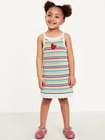 Sleeveless Sweater-Knit Dress for Toddler Girls
